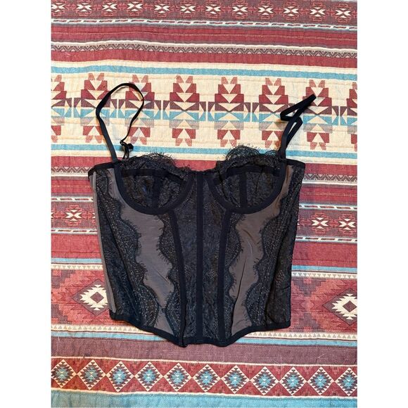 Urban Outfitters Tops - Urban outfitters Black Lace Bustier Corset Top small